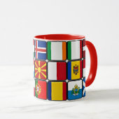 Farbige Sammlung von Weltflaggen Tasse (VorderseiteRechts)