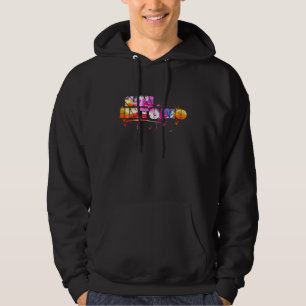 Farbige San Antonio-Beschriftung  Wasserfarbe San  Hoodie