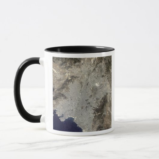 Farbige Satellitenansicht des zentralen Athen Tasse (Links)
