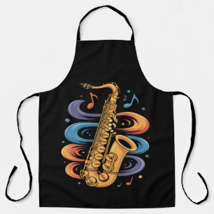 Farbige Saxophon-Musik-Flow-Jazz-Instrument Schürze
