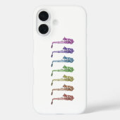 Farbige Saxophon Regenbogen Case-Mate iPhone Hülle (Rückseite)