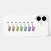 Farbige Saxophon Regenbogen Case-Mate iPhone Hülle (Rückseite (Horizontal))