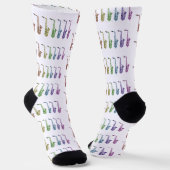 Farbige Saxophon Regenbogen Socken (Gewinkelt)