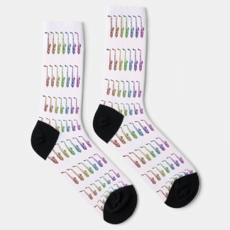 Farbige Saxophon Regenbogen  Socken