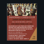 Farbige Schachbrett, Schachklubwerbung Flyer<br><div class="desc">Anstrichene Schachbrett,  Schachklubwerber-Flyer beim Business Card Store.</div>