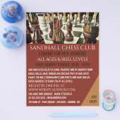 Farbige Schachbrett, Schachklubwerbung Flyer (Einzeln)