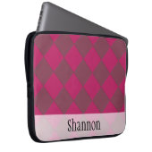 Farbige Schachbretter - Himbeere Laptopschutzhülle (Vorne Rechts)