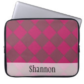 Farbige Schachbretter - Himbeere Laptopschutzhülle (Vorderseite)