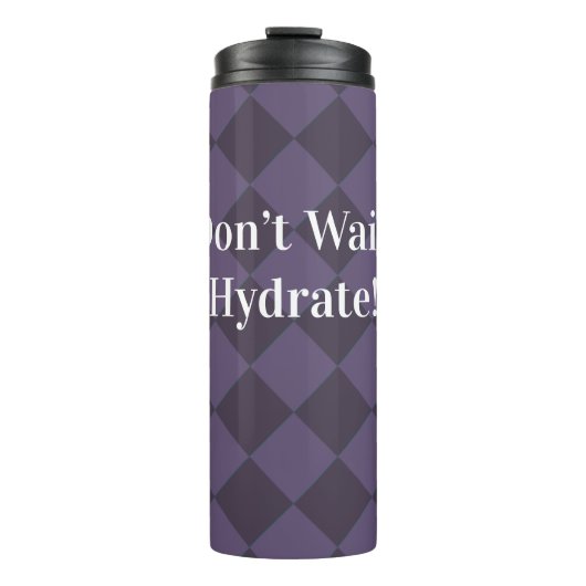 Farbige Schachbretter - Pflaumenpflanze Thermosbecher (Vorderseite)