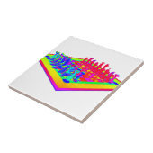 Farbige Schachbretter und Schachpartien Fliese (Seite)