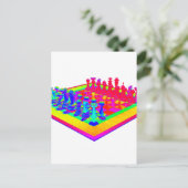 Farbige Schachbretter und Schachpartien Postkarte (Stehend Vorderseite)
