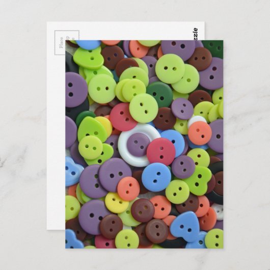 Farbige Schaltflächen Postkarte (Vorne/Hinten)