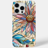 Farbige, schicke Glasmalerei-Blumen-Kunstmuster Case-Mate iPhone Hülle (Rückseite)