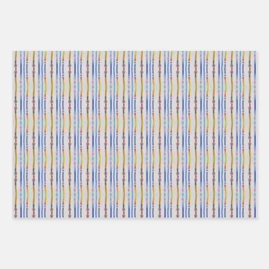 Farbige Schildkröten, in Papierbögen mit Set von 3 Geschenkpapier Set (Vorderseite 3)