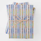 Farbige Schildkröten, in Papierbögen mit Set von 3 Geschenkpapier Set (Beispiel)