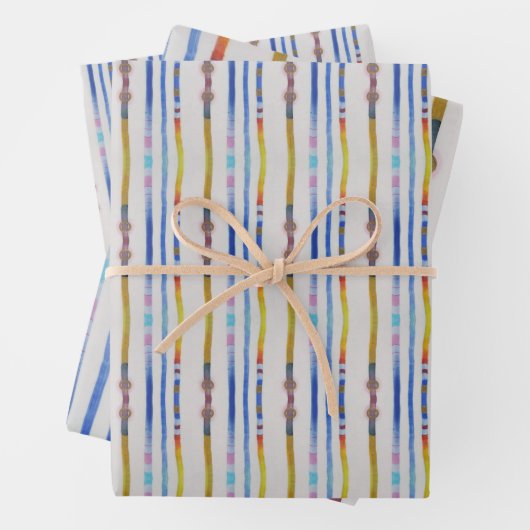 Farbige Schildkröten, in Papierbögen mit Set von 3 Geschenkpapier Set (Beispiel)