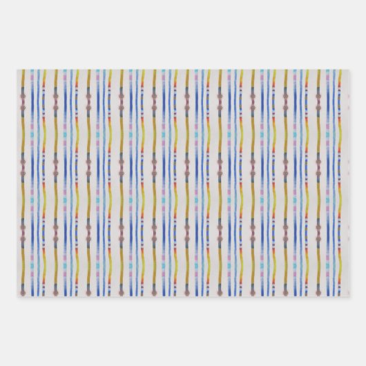 Farbige Schildkröten, in Papierbögen mit Set von 3 Geschenkpapier Set (Vorderseite)