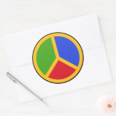 Farbige Schildkröten Runder Aufkleber (Umschlag)