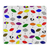 Farbige Schirme Design Schneidebrett (Vorderseite)