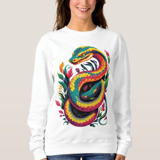 Farbige Schlange Sweatshirt (Vorderseite)
