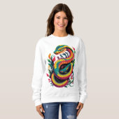 Farbige Schlange Sweatshirt (Vorne ganz)