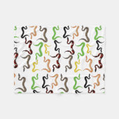 Farbige Schlangen Python Reptile Muster Fleecedecke (Vorderseite (Horizontal))