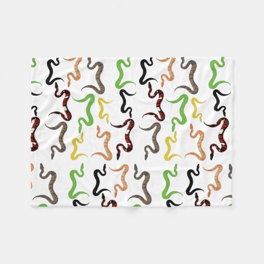 Farbige Schlangen Python Reptile Muster Fleecedecke (Vorderseite (Horizontal))