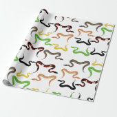 Farbige Schlangen Python Reptile Muster Geschenkpapier (Ungerollt)