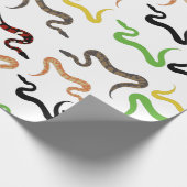 Farbige Schlangen Python Reptile Muster Geschenkpapier (Ecke)