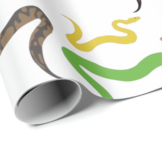 Farbige Schlangen Python Reptile Muster Geschenkpapier (Rolleneckpunkt)