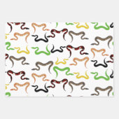 Farbige Schlangen Python Reptile Muster Geschenkpapier Set (Vorderseite 2)