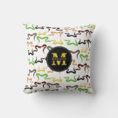 Farbige Schlangen Python Reptile Muster Monogram Kissen (Vorderseite)