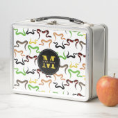 Farbige Schlangen Python Reptile Muster Monogram Metall Brotdose (Beispiel)