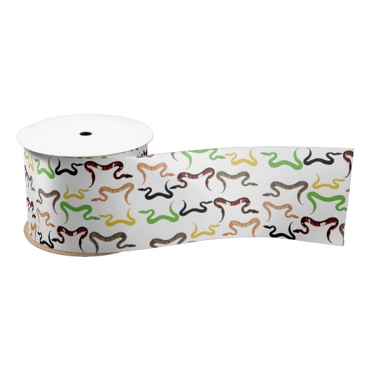 Farbige Schlangen Python Reptile Muster Satinband (Spule)