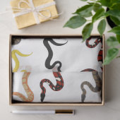 Farbige Schlangen Python Reptile Muster Seidenpapier (Geschenk)