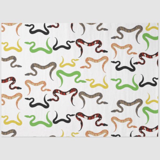 Farbige Schlangen Python Reptile Muster Seidenpapier (Vorderseite)