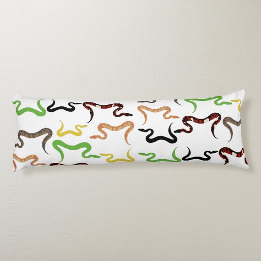 Farbige Schlangen Python Reptile Muster Seitenschläferkissen (Rückseite)