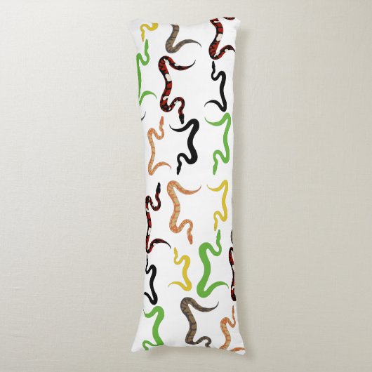 Farbige Schlangen Python Reptile Muster Seitenschläferkissen (Vorderseite Vertikal)