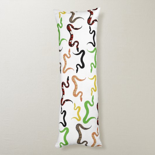 Farbige Schlangen Python Reptile Muster Seitenschläferkissen (Rückseite (Vertikal))