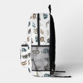 Farbige Schlangen Reptile Tiermuster Monogramm Bedruckter Rucksack (Rechts)