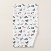 Farbige Schlangen Reptilienmuster Badhandtuch Set (Handtuch)