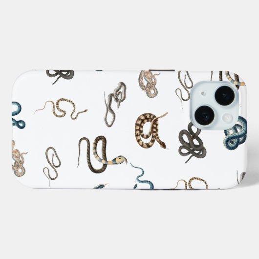 Farbige Schlangen Reptilienmuster Case-Mate iPhone Hülle (Rückseite (Horizontal))