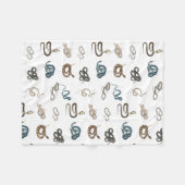 Farbige Schlangen Reptilienmuster Fleecedecke (Vorderseite (Horizontal))