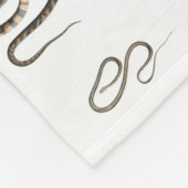 Farbige Schlangen Reptilienmuster Fleecedecke (Ecke)