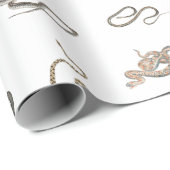 Farbige Schlangen Reptilienmuster Geschenkpapier (Rolleneckpunkt)