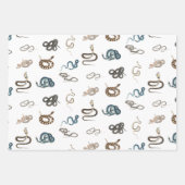 Farbige Schlangen Reptilienmuster Geschenkpapier Set (Vorderseite 2)