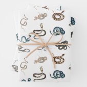 Farbige Schlangen Reptilienmuster Geschenkpapier Set (Beispiel)