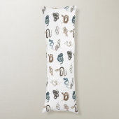 Farbige Schlangen Reptilienmuster Seitenschläferkissen (Vorderseite Vertikal)