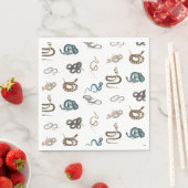 Farbige Schlangen Reptilienmuster Serviette (Beispiel)