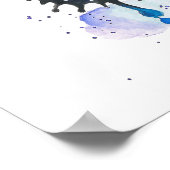 Farbige Schmetterling-Aquarell-Kunst Poster (Ecke)